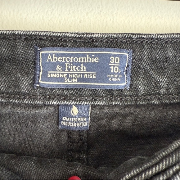 Abercrombie & Fitch Simone High-Rise Slim Jeans size 30/10 Short - Picture 3 of 8